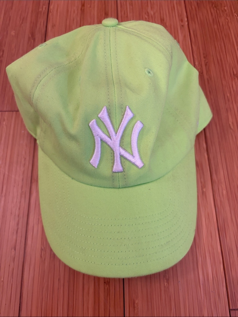 New York Yankees Neon Green Cap with White Logo